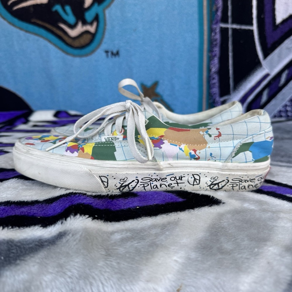 Size M7.5/W9 - Vans Limited Edition Save Our Planet Era Skate Shoes Low Top